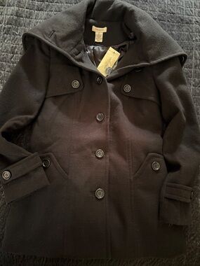 〰️Vertigo Paris Black Wool Pea Coat〰️